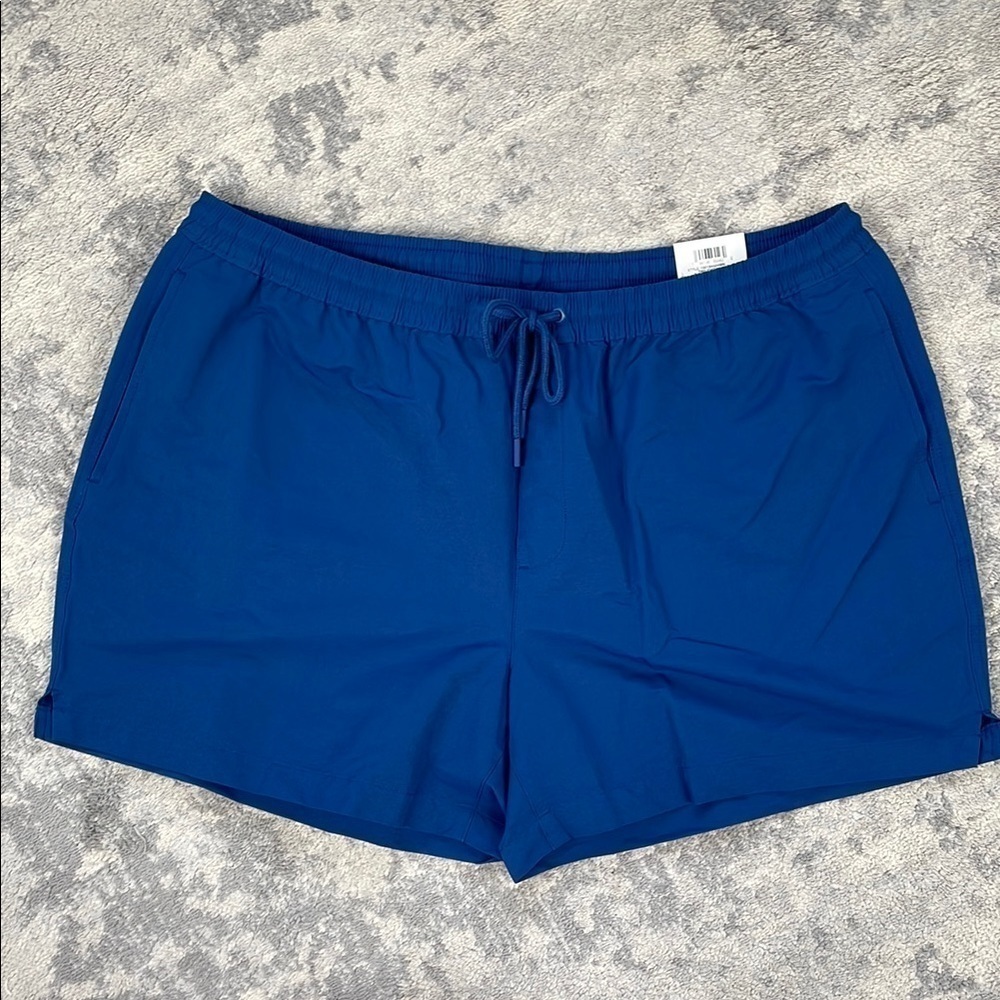 NWT Sun & Stone Pull On Short Elastic Waist Nylon Twilight Navy Sz XXL